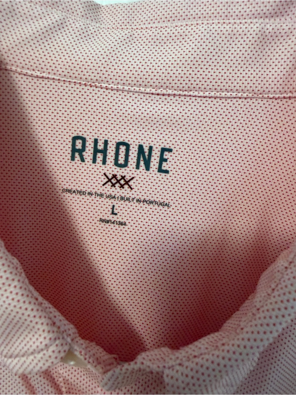 Rhone Men's Performance Button-Front Shirt - Pink - Picture 2 of 10